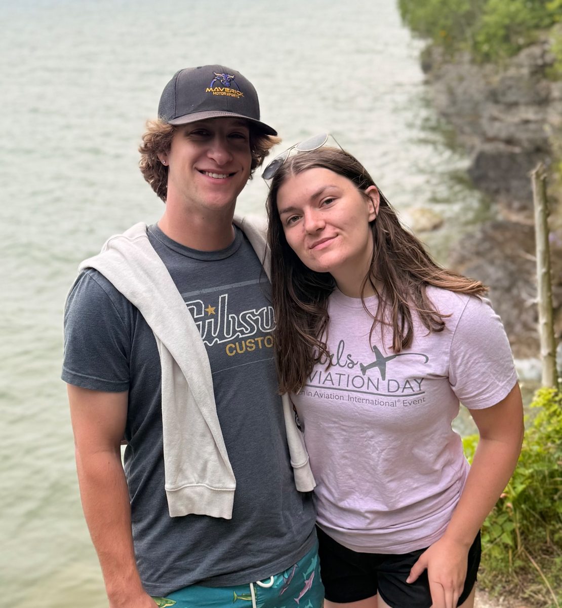 Matt and Alicia by the water