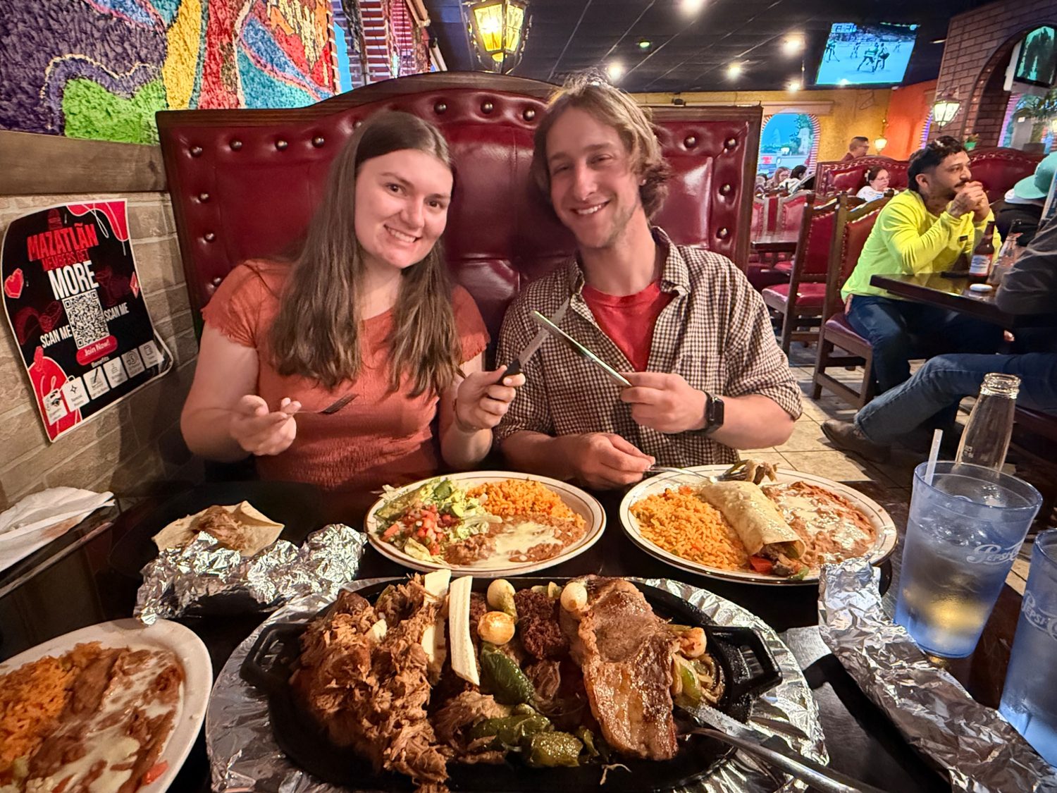 Matt and Alicia enjoying a great meal