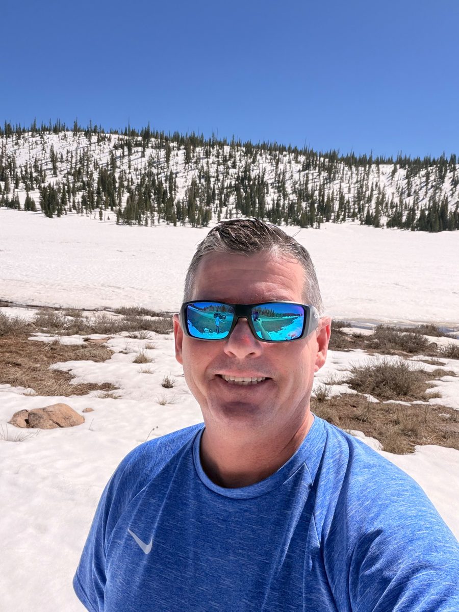 Troy in the mountain snow